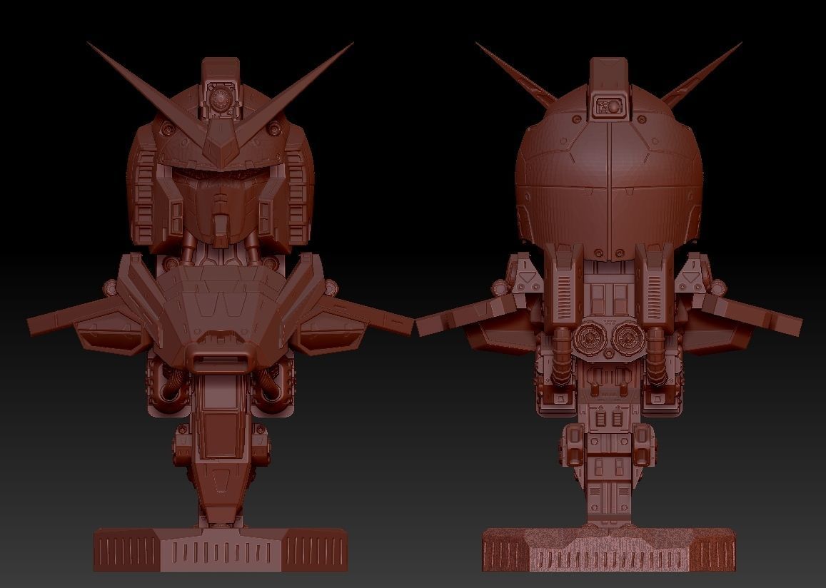 rx-78-7-gundam-bust-1 gundam statue 3D print model_12