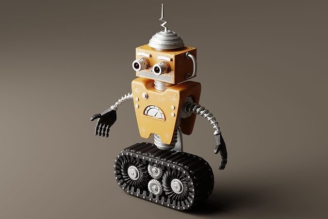 Robot V25 Low-poly 3D model