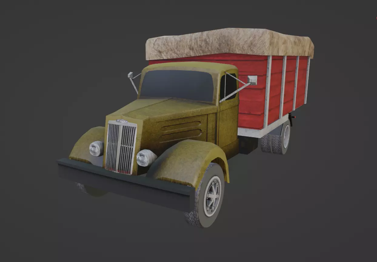 White 1940 Closed Truck Low-poly 3D model