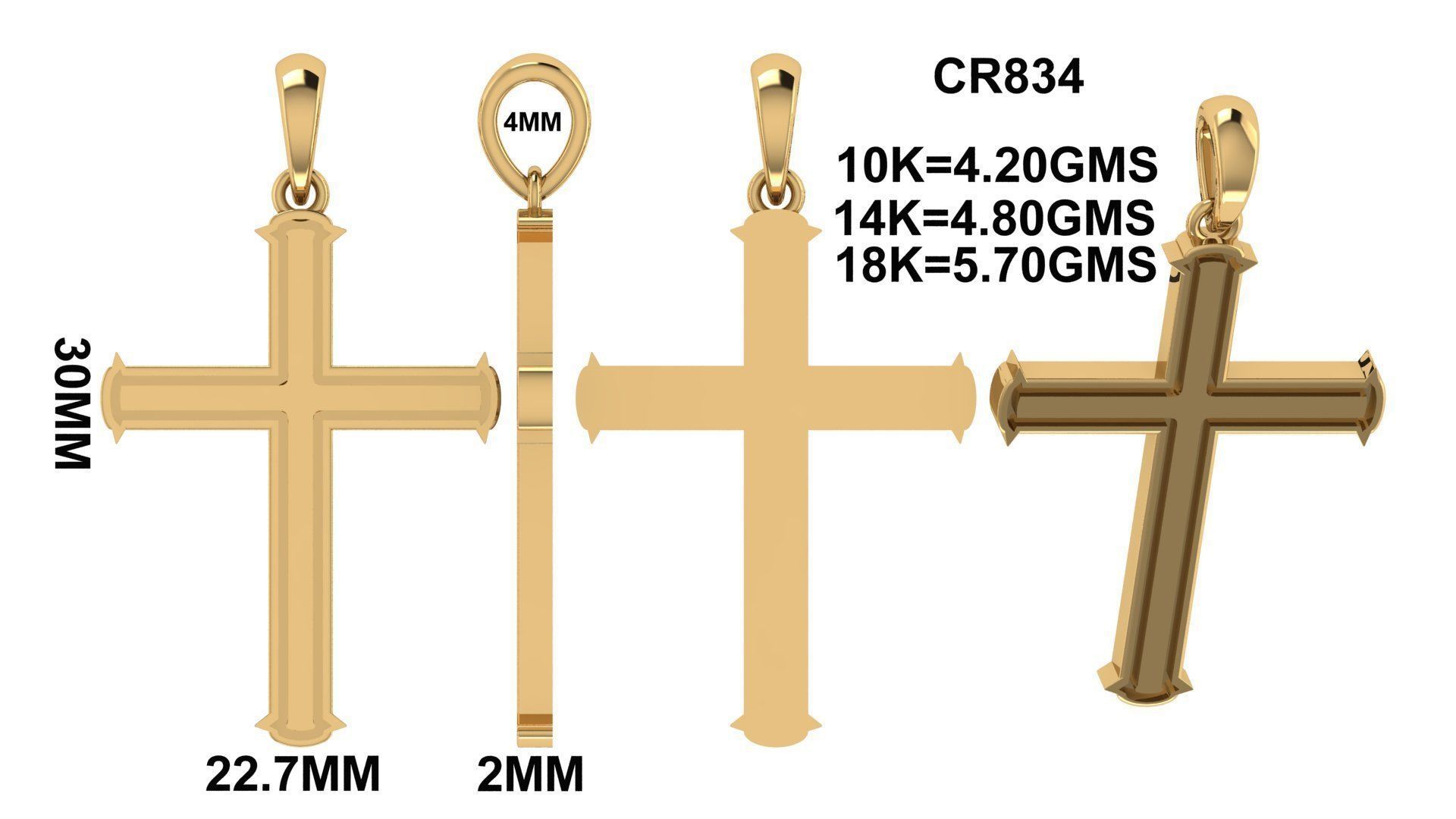 CROSS PENDANT CR84 3D print model_6