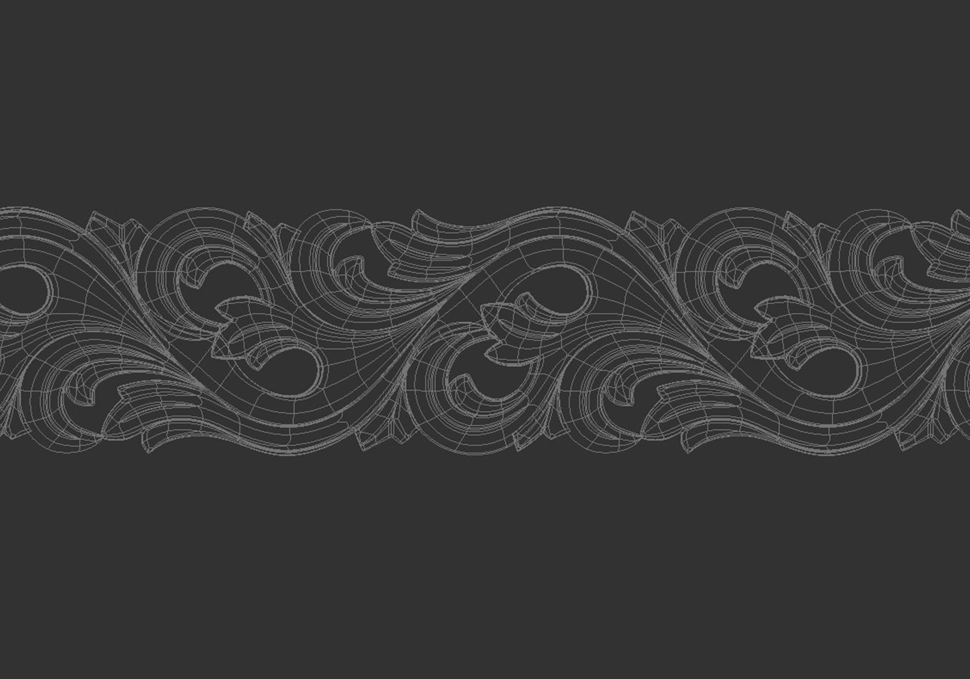 Carved molding 3D model_6