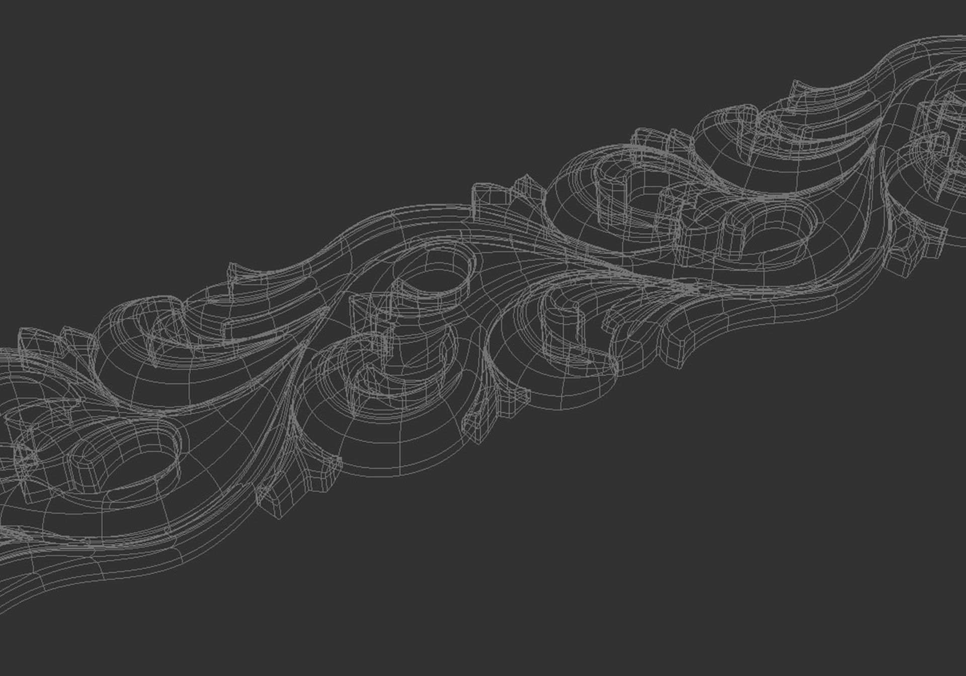 Carved molding 3D model_7