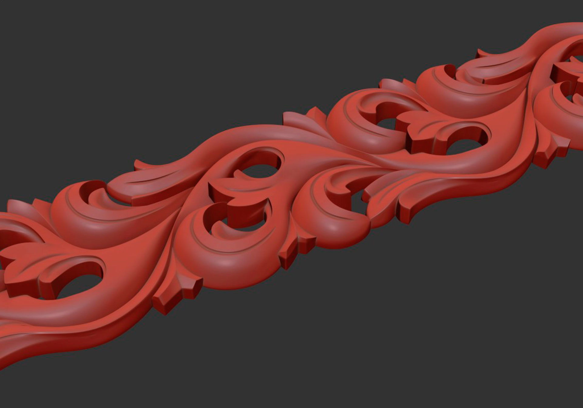 Carved molding 3D model_4