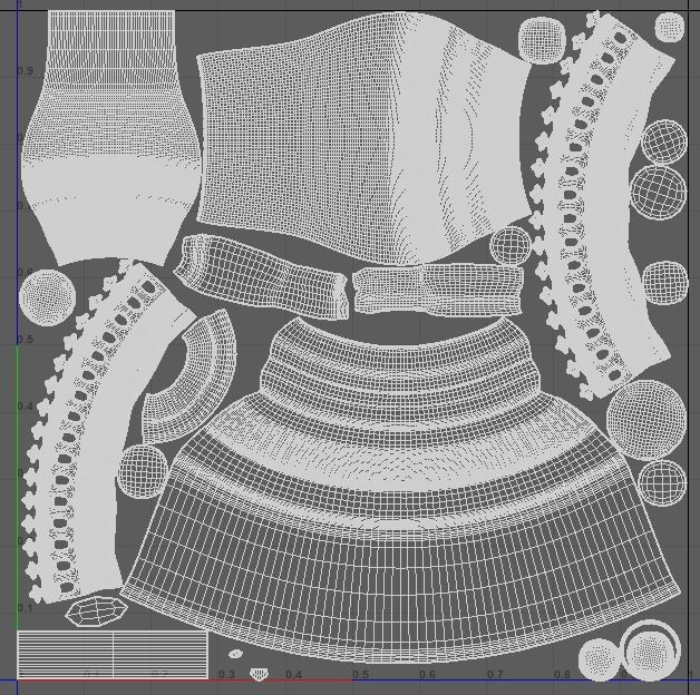 Worn Oil Lamp Low-poly 3D model_5