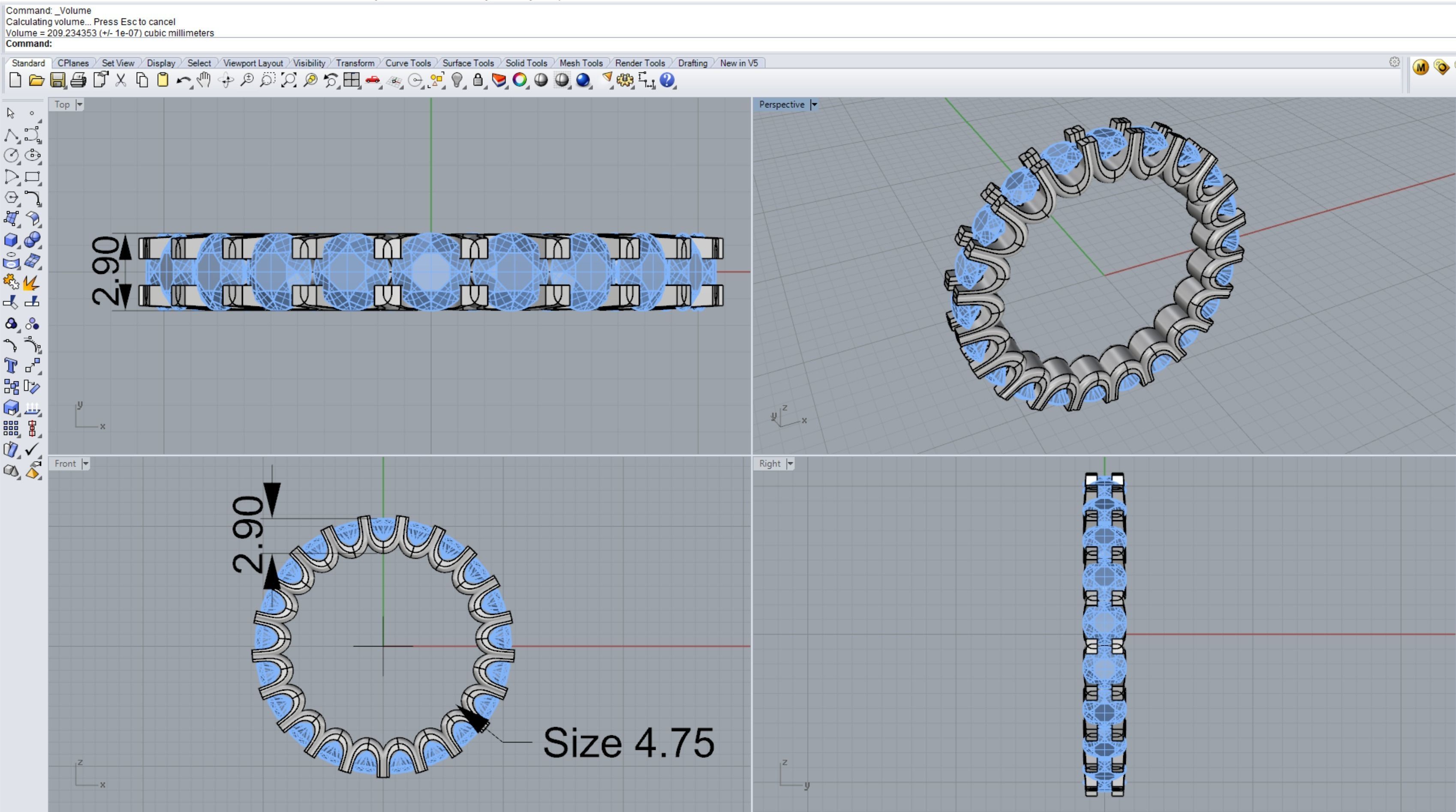 Round Eternity Band 3D print model_15