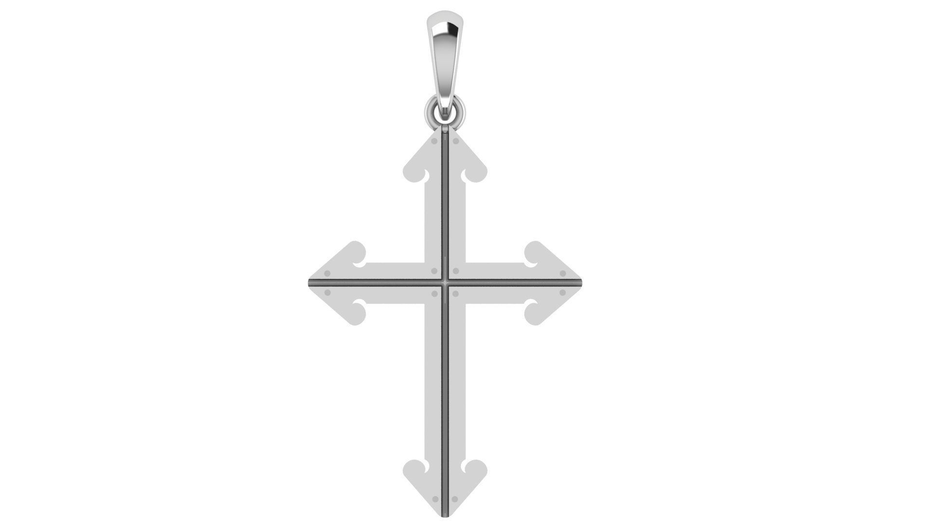 CROSS PENDANT  CR86 3D print model_4