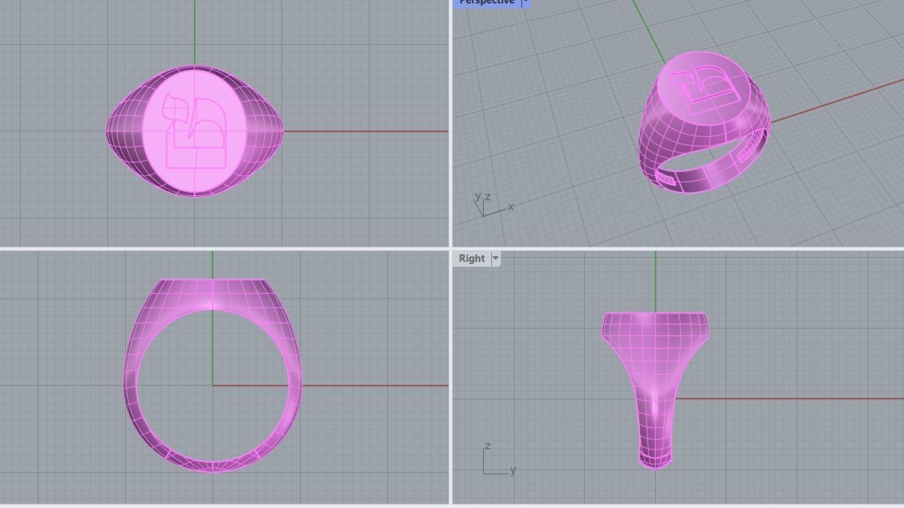 Chevalier ring 3D print model_1