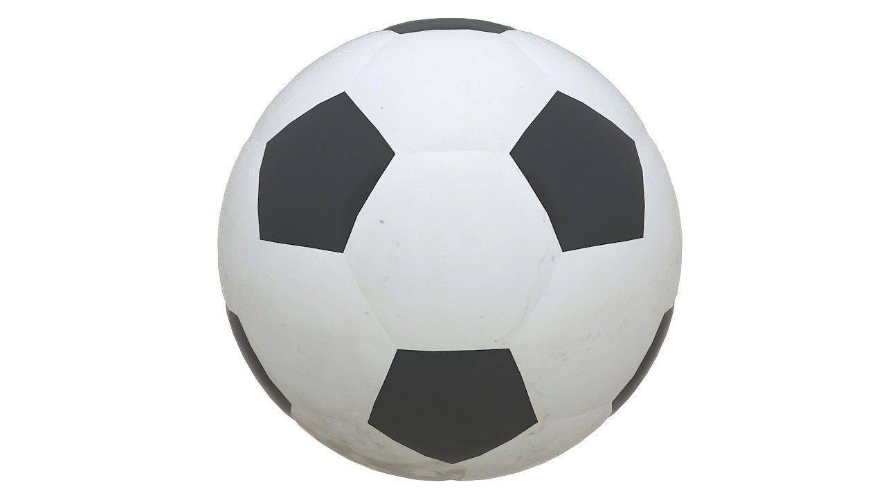 Dirty soccer ball 3D model_4
