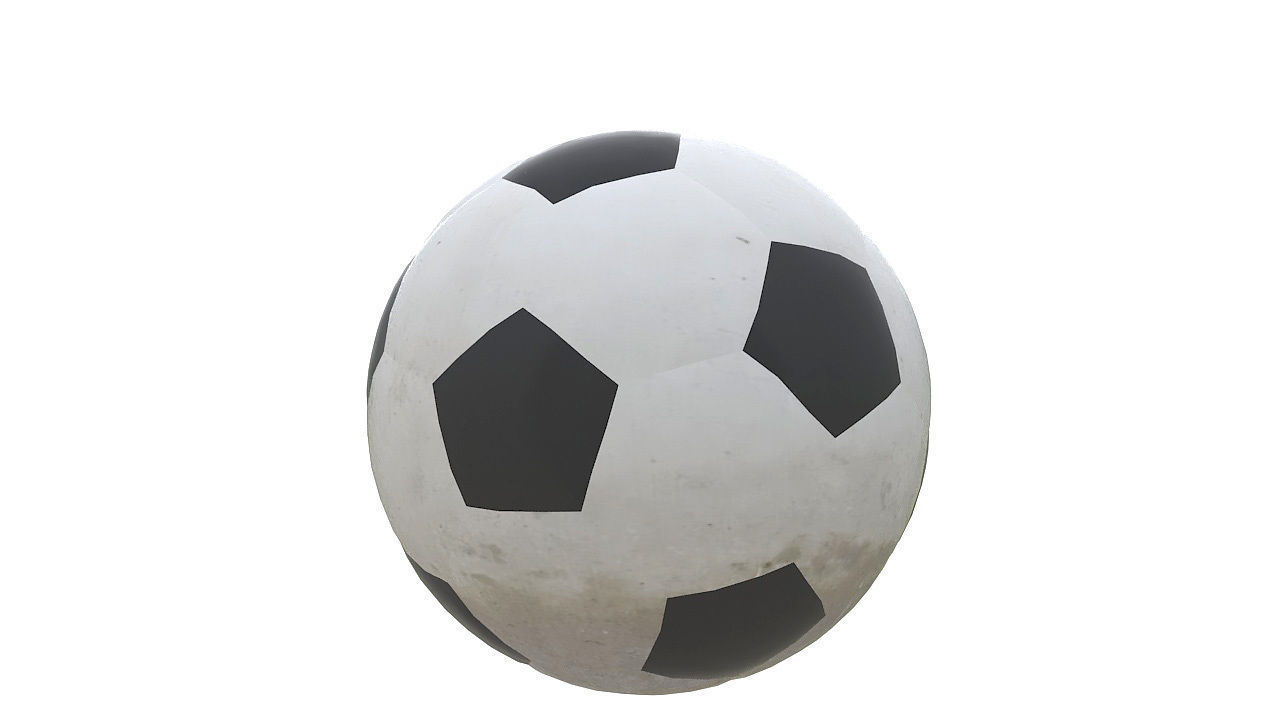 Dirty soccer ball 3D model_1