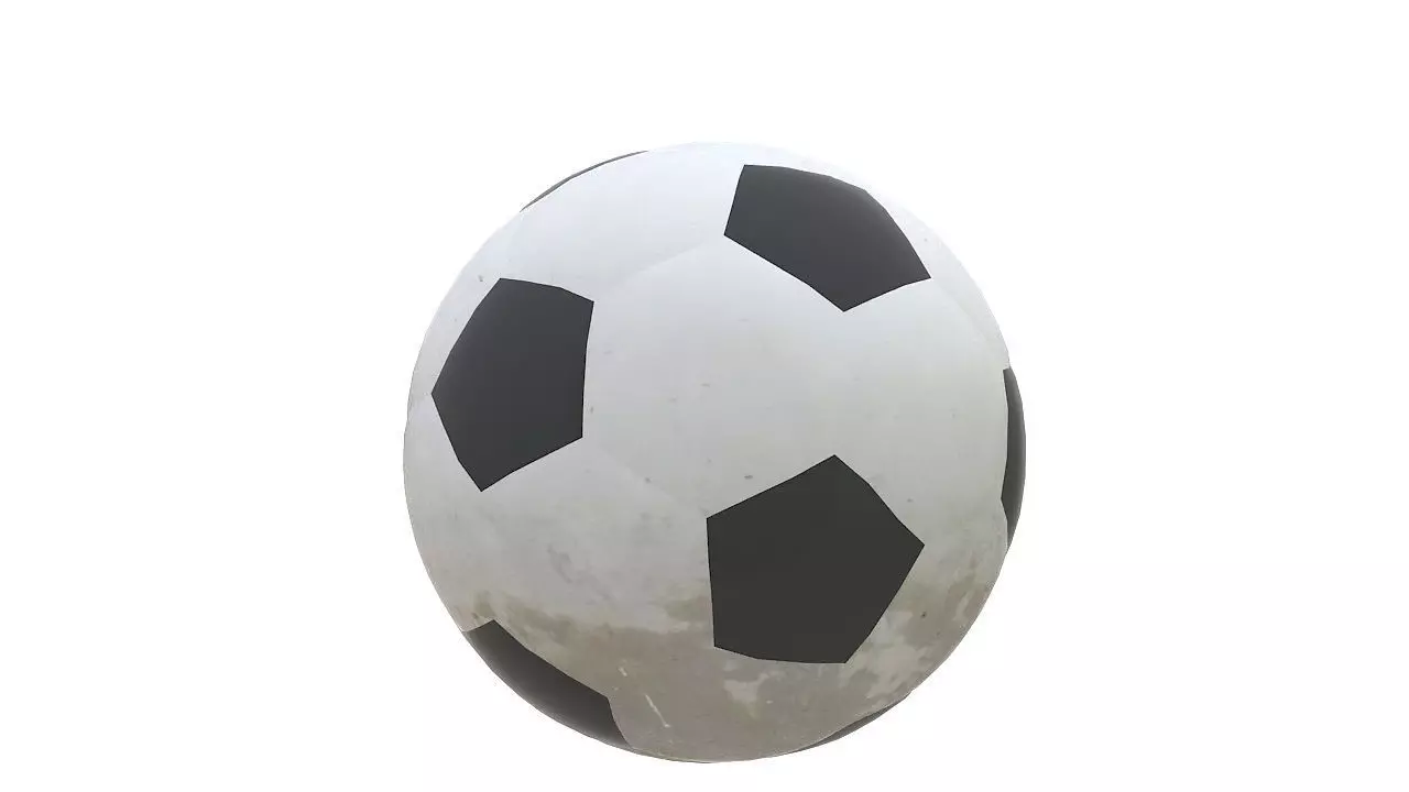 Dirty soccer ball 3D model_0