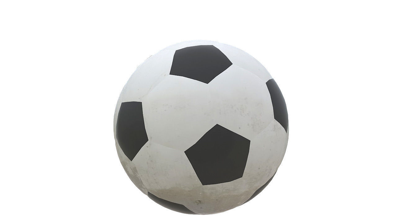 Dirty soccer ball 3D model_3