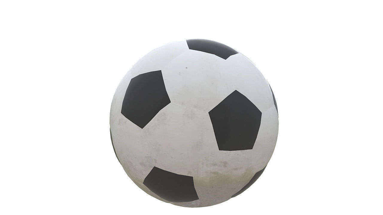 Dirty soccer ball 3D model_2