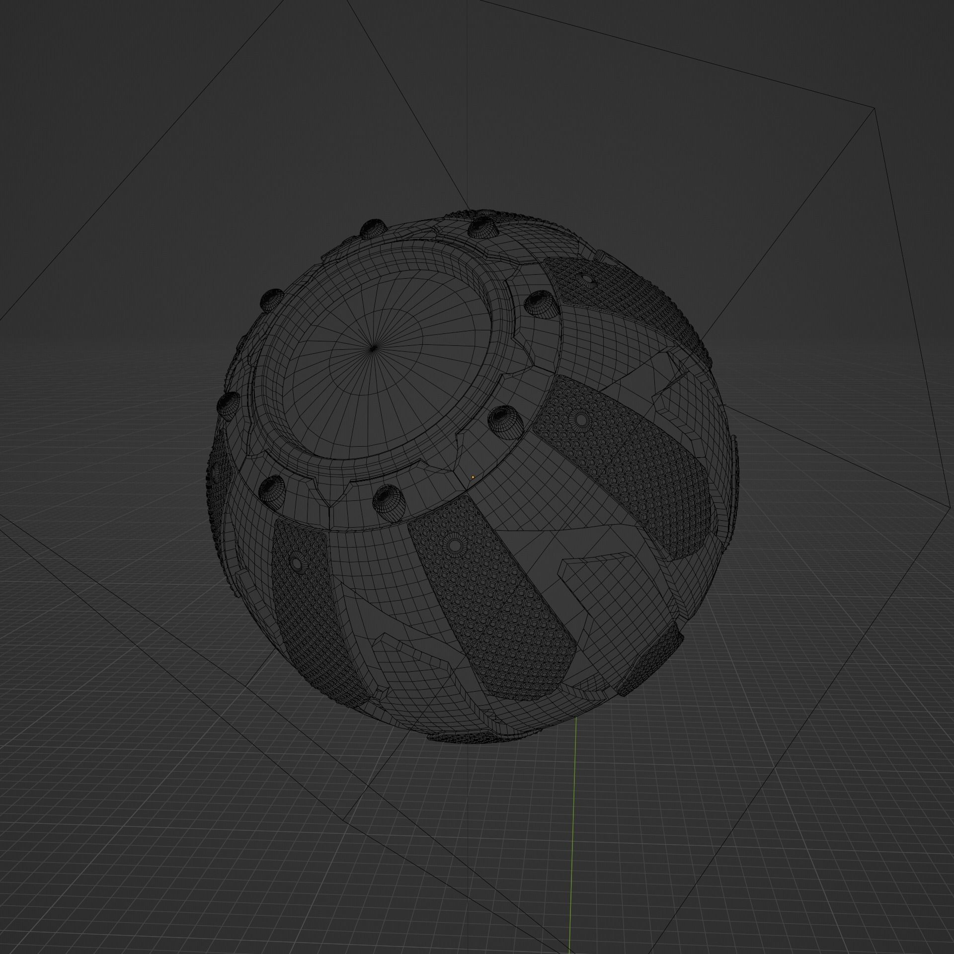 Green Goblin pumpkin bomb 3D model_4