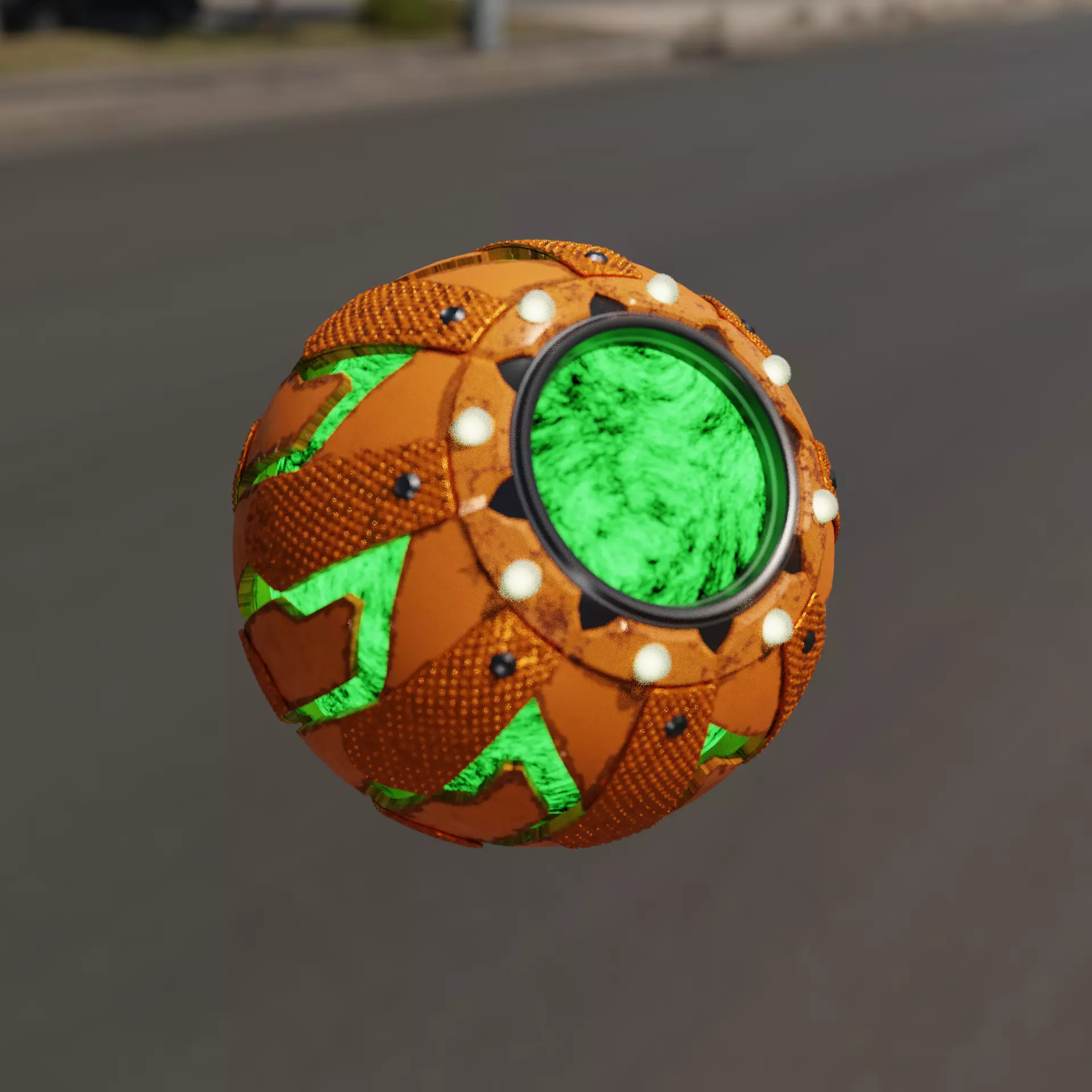 Green Goblin pumpkin bomb 3D model_0