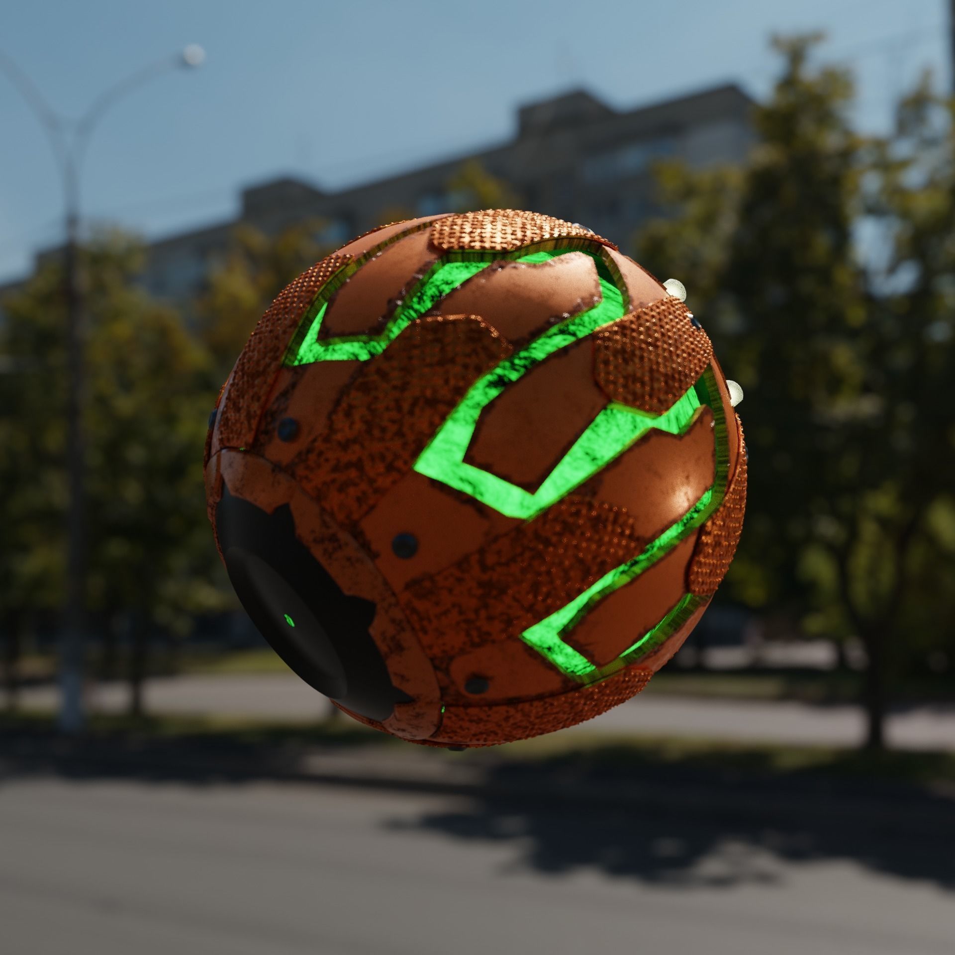 Green Goblin pumpkin bomb 3D model_2