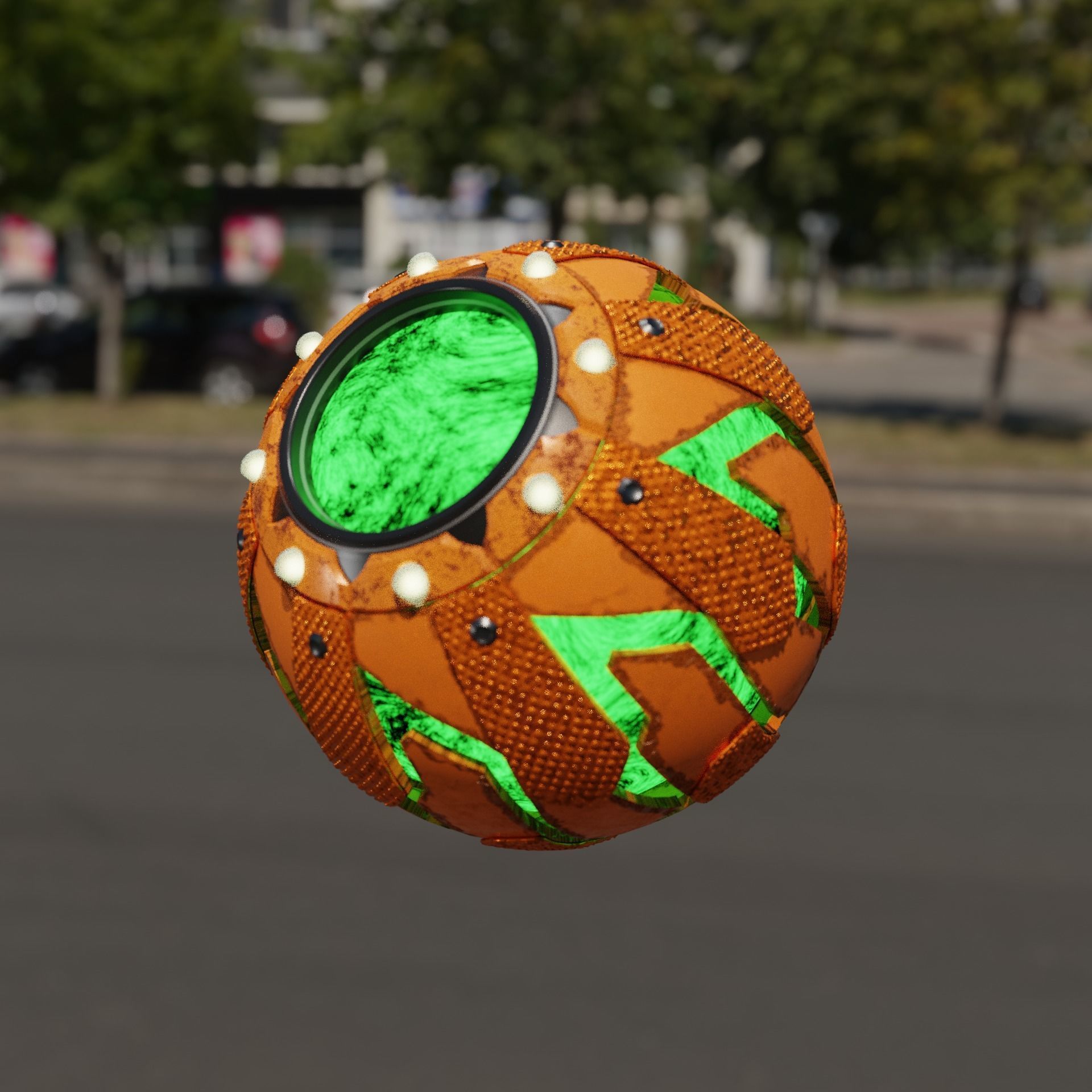 Green Goblin pumpkin bomb 3D model_1