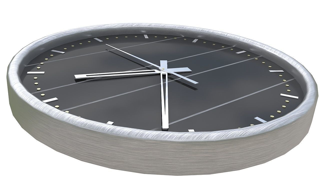 Wall clock 3D model_3