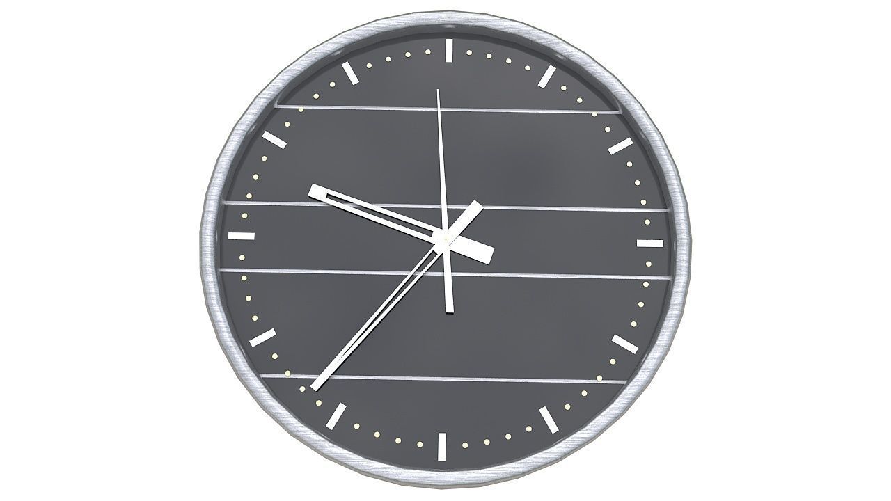 Wall clock 3D model_1