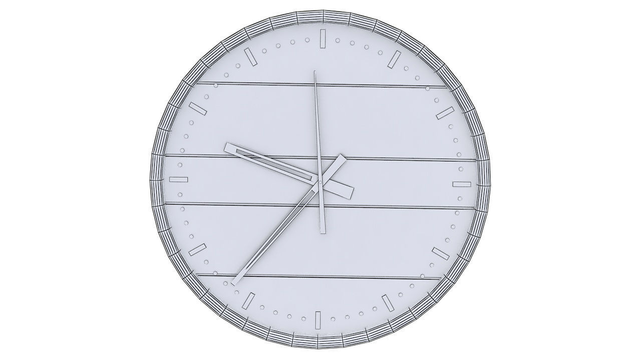 Wall clock 3D model_5