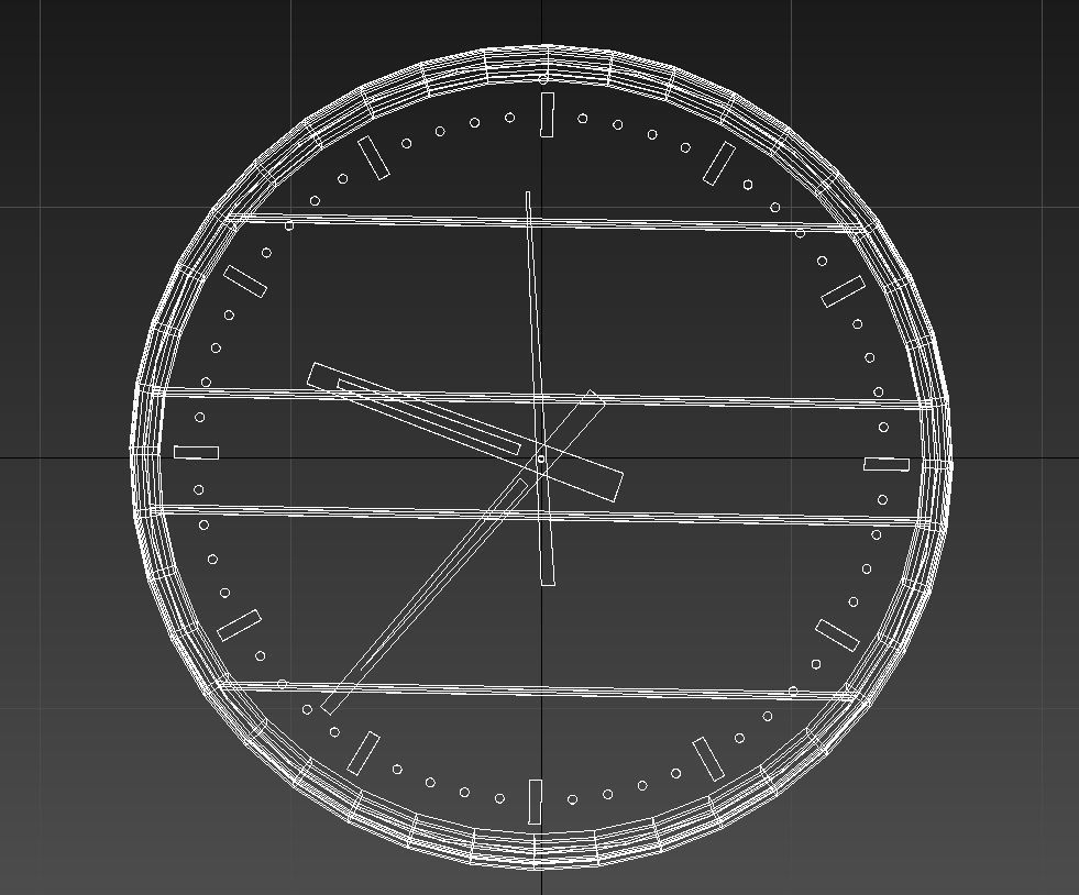 Wall clock 3D model_8