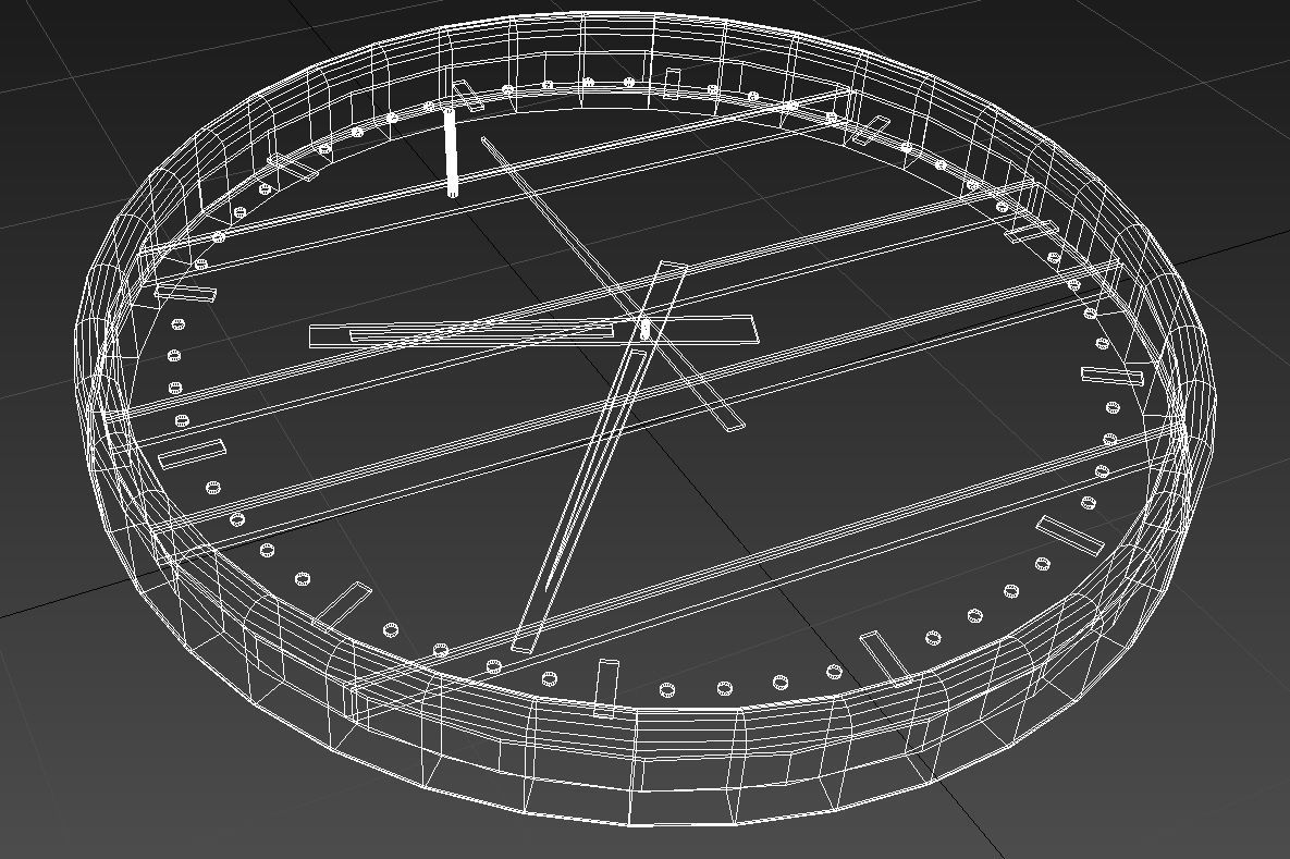 Wall clock 3D model_11