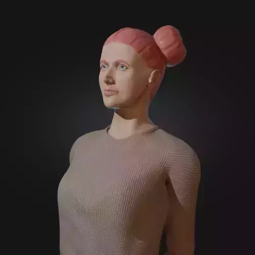 stylized character Free low-poly 3D model