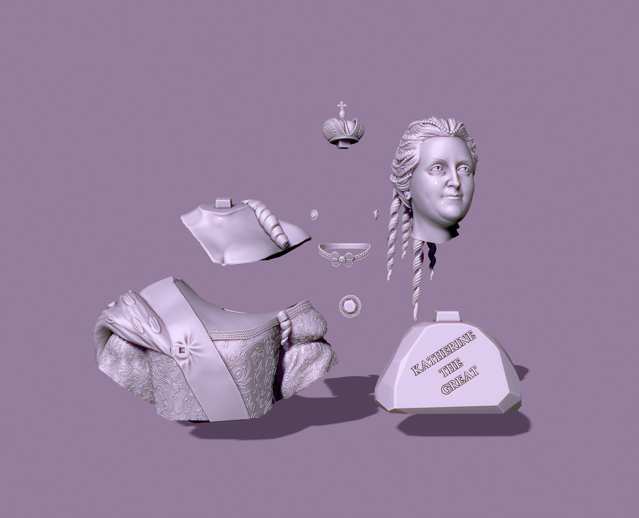 CATHERINE THE GREAT 3D print model_1