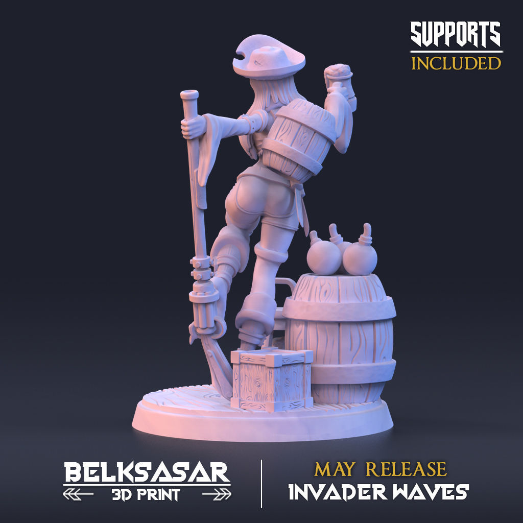 Pirate Bartender Calamity 3D print model_1