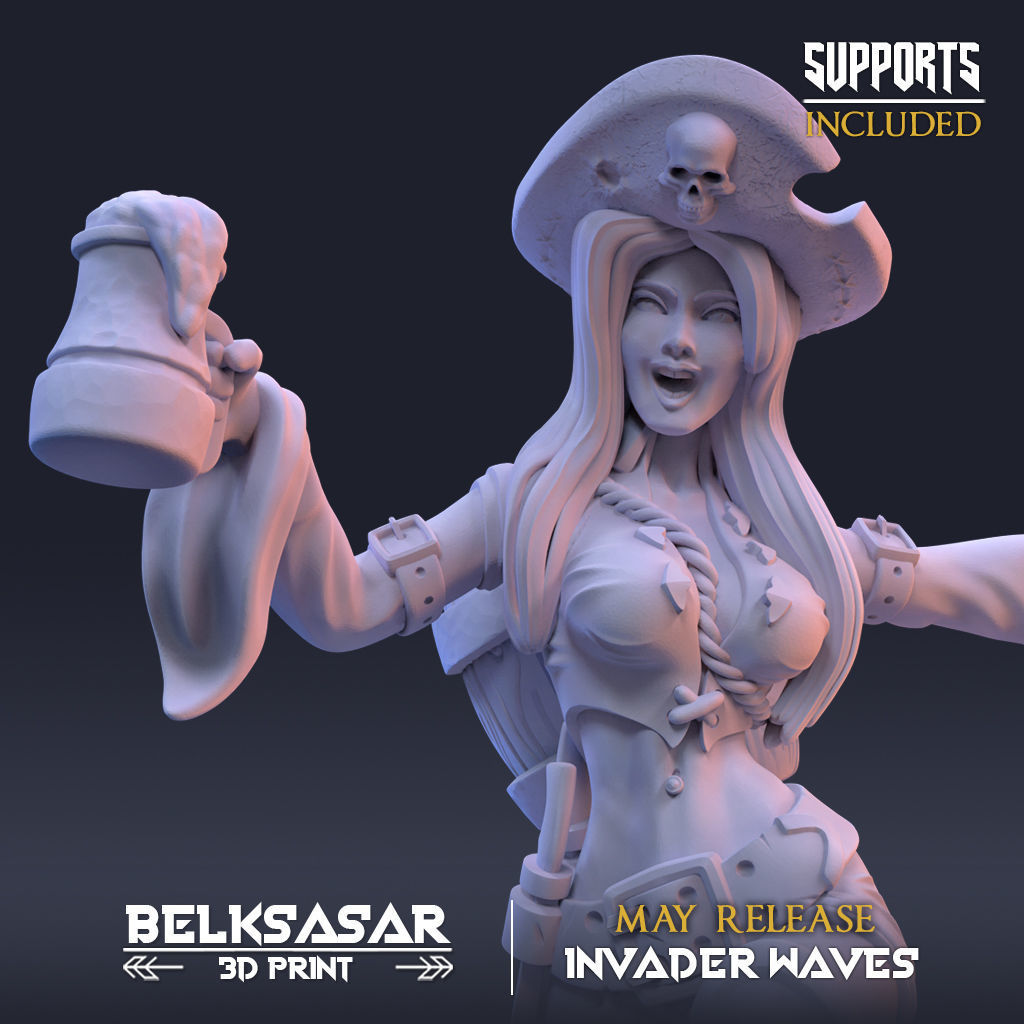 Pirate Bartender Calamity 3D print model_3