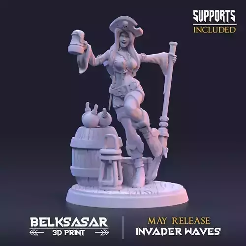 Pirate Bartender Calamity 3D print model