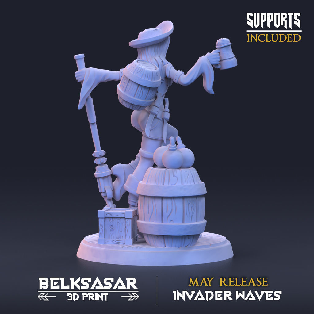 Pirate Bartender Calamity 3D print model_2