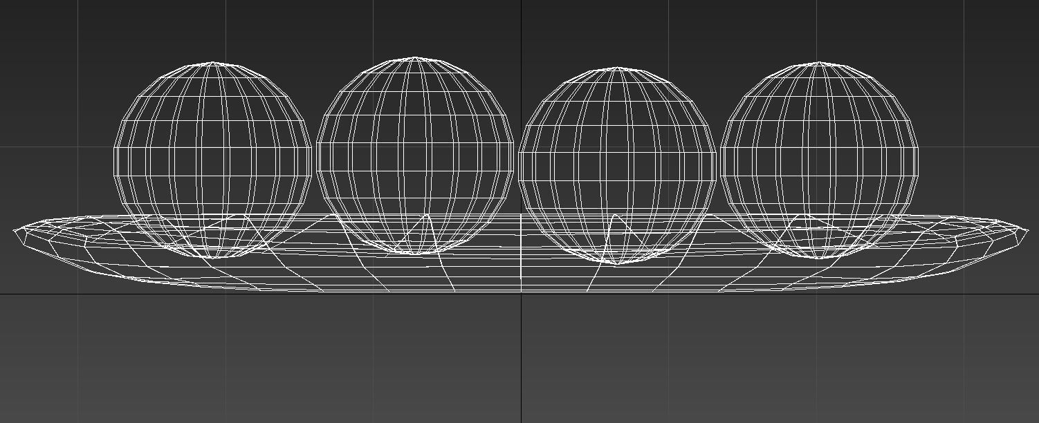 Wooden decorative canoe 3D model_8