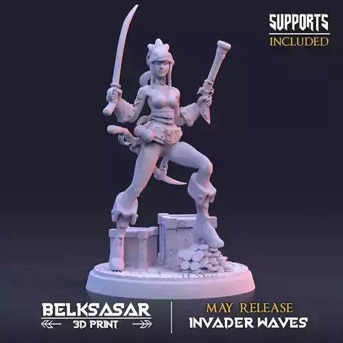 Pirate Deep Sea Boatswain Nude 3D print model