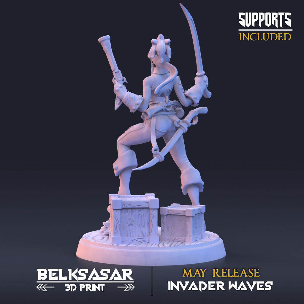Pirate Deep Sea Boatswain Normal and Nude 3D print model_4