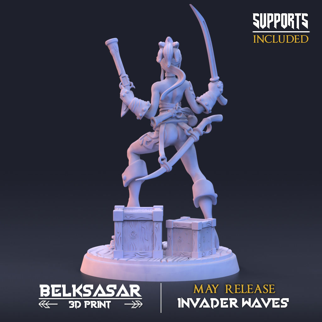 Pirate Deep Sea Boatswain Normal and Nude 3D print model_5