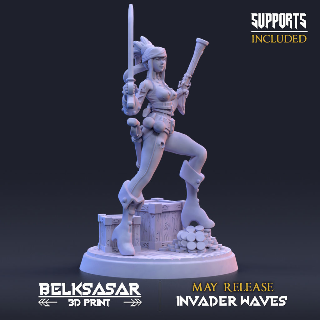 Pirate Deep Sea Boatswain Normal and Nude 3D print model_6
