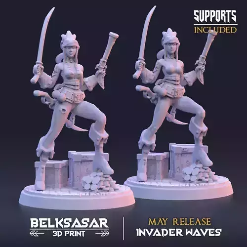 Pirate Deep Sea Boatswain Normal and Nude 3D print model