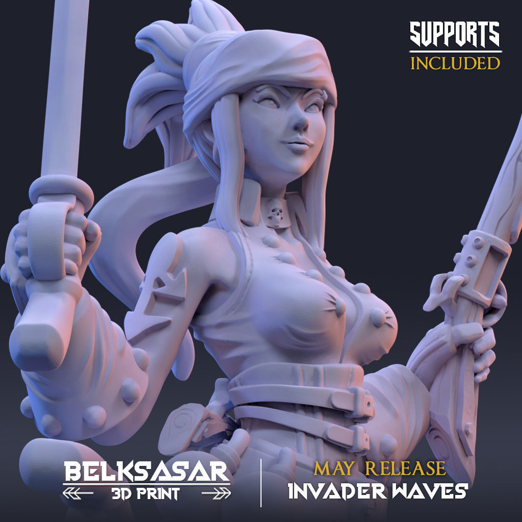 Pirate Deep Sea Boatswain Normal and Nude 3D print model_8