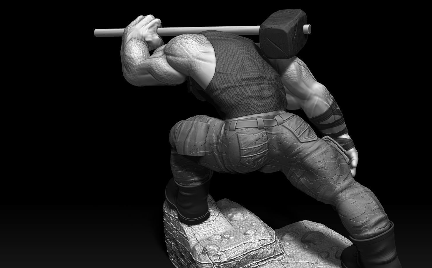 Rocksteady TMNT 3D print model_8
