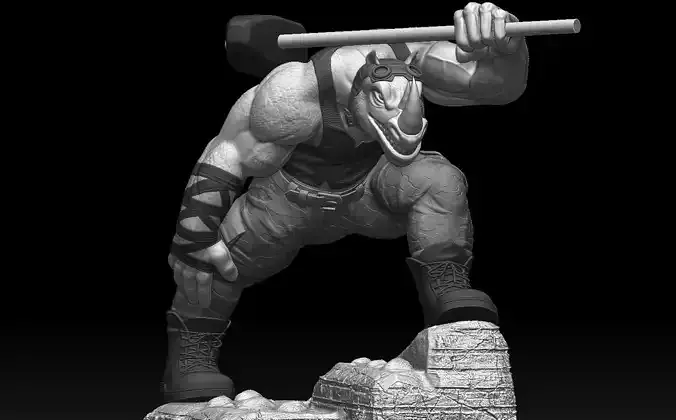 Rocksteady TMNT 3D print model