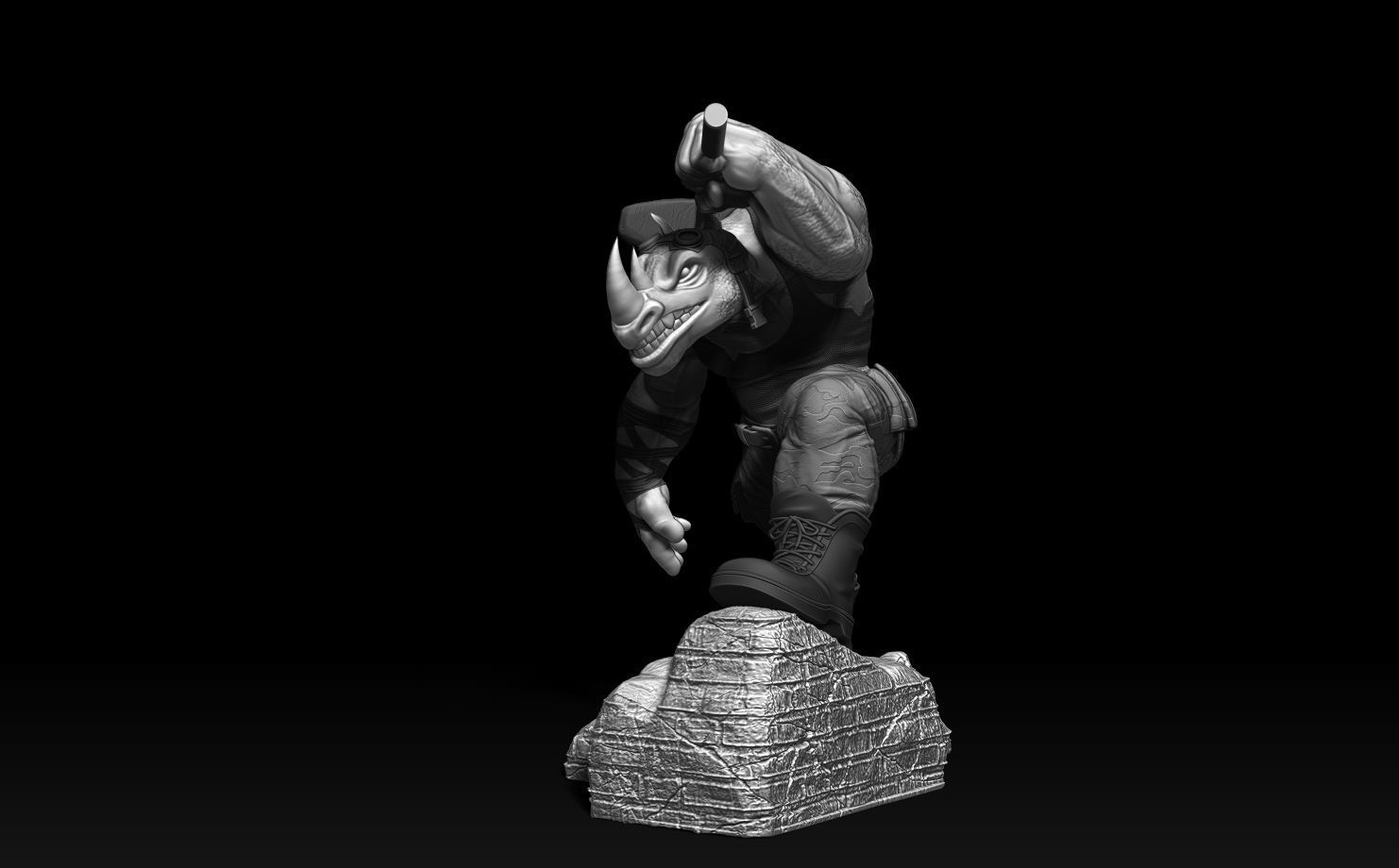 Rocksteady TMNT 3D print model_11
