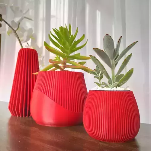 Three decorative vases