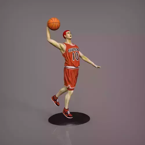 Hanamichi Sakuragi Figure manga anime Slam Dunk 3D print model