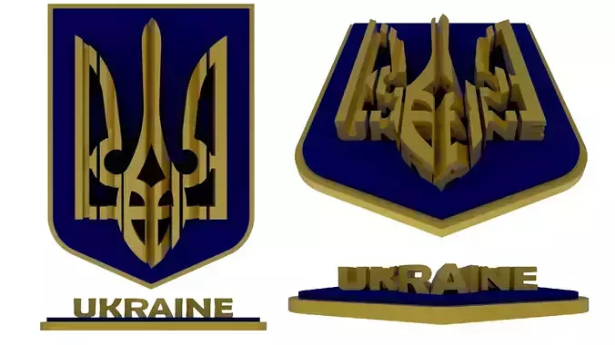 Ukraine State Emblem 3D model