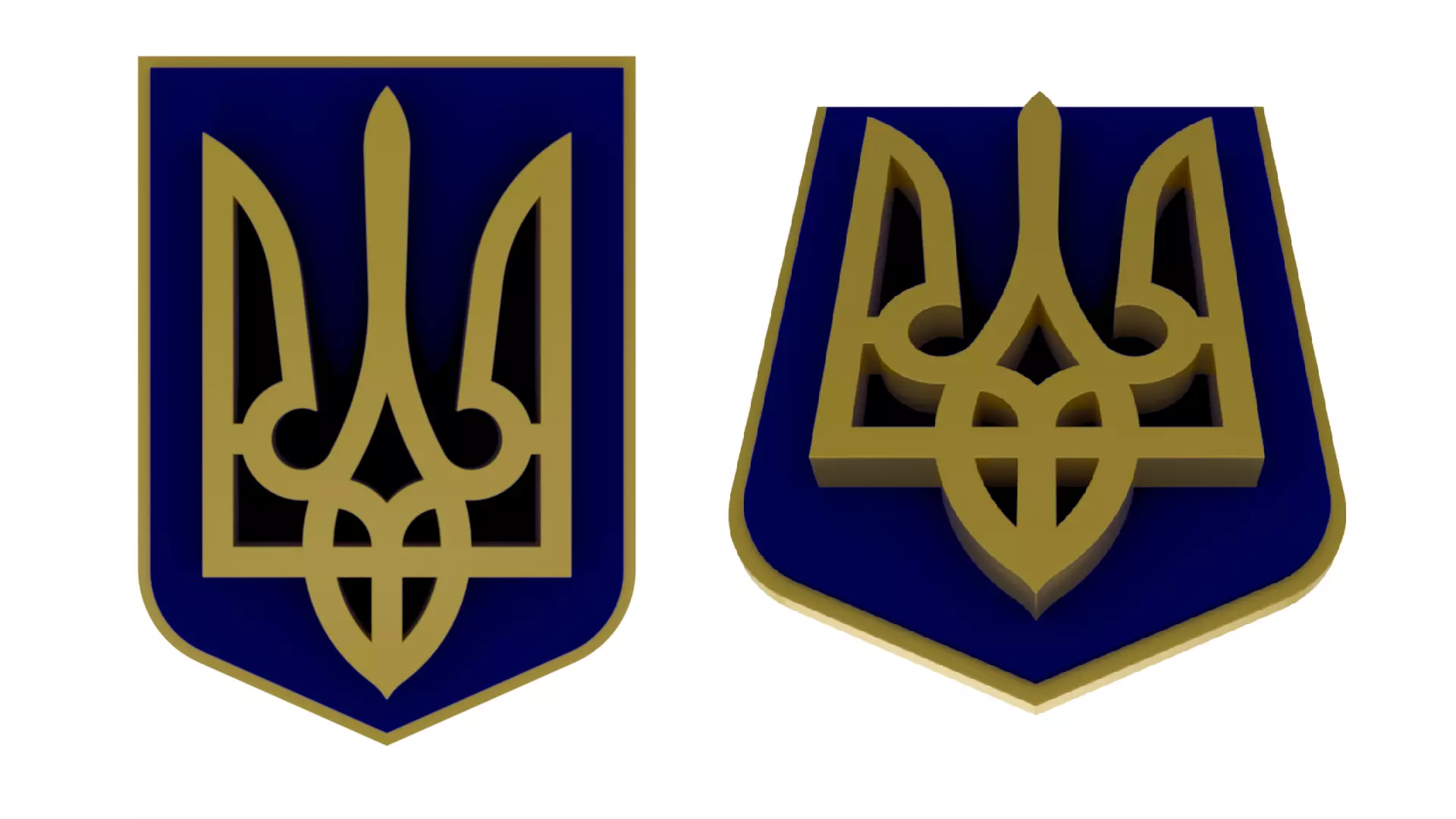 Ukraine State Emblem 3D model_0