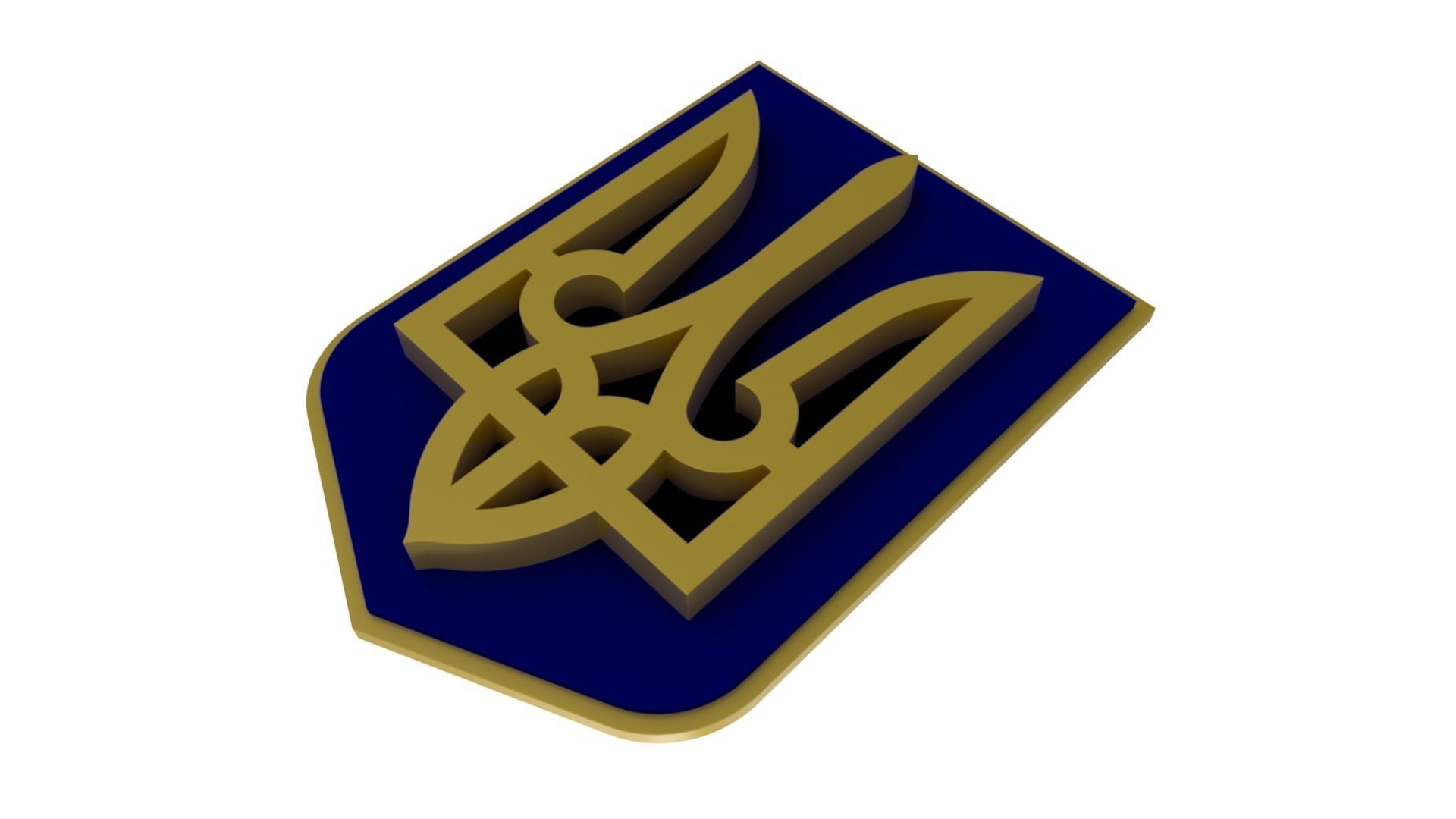 Ukraine State Emblem 3D model_4