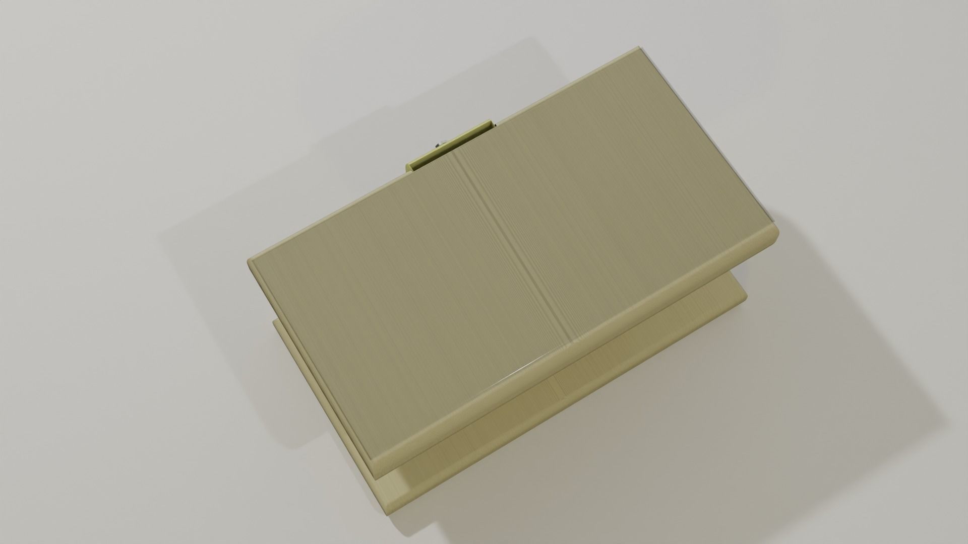 trapeze wooden bench 3D model_2