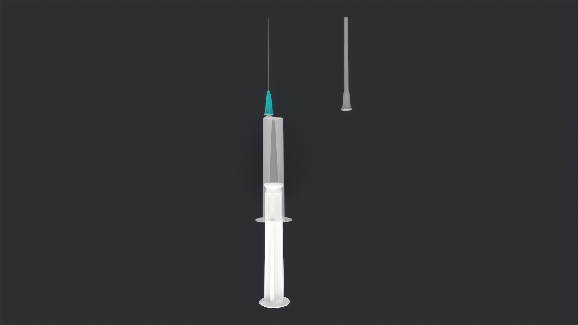 Syringe Base - Medical Instrument Low-poly 3D model_5