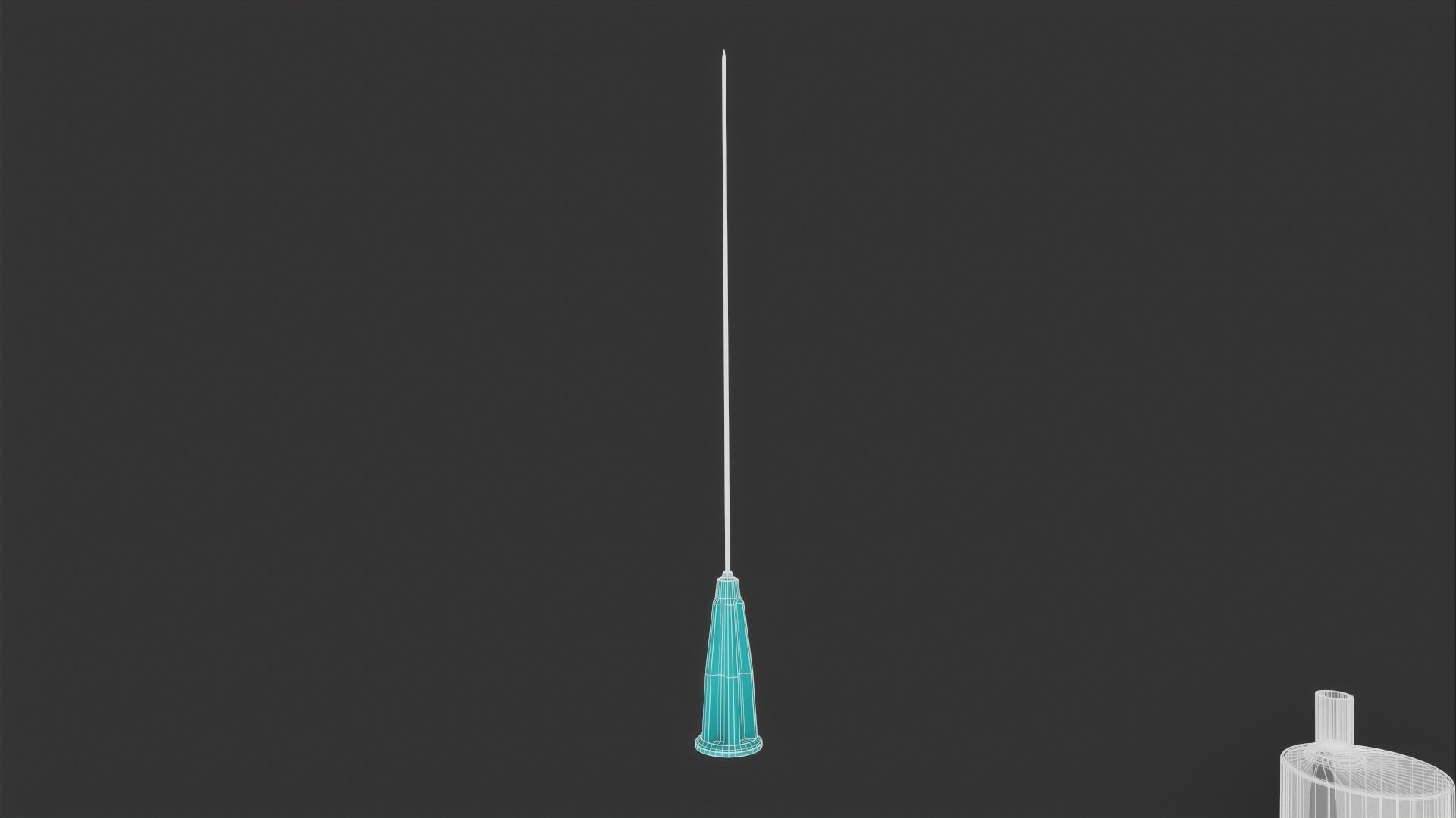 Syringe Base - Medical Instrument Low-poly 3D model_9