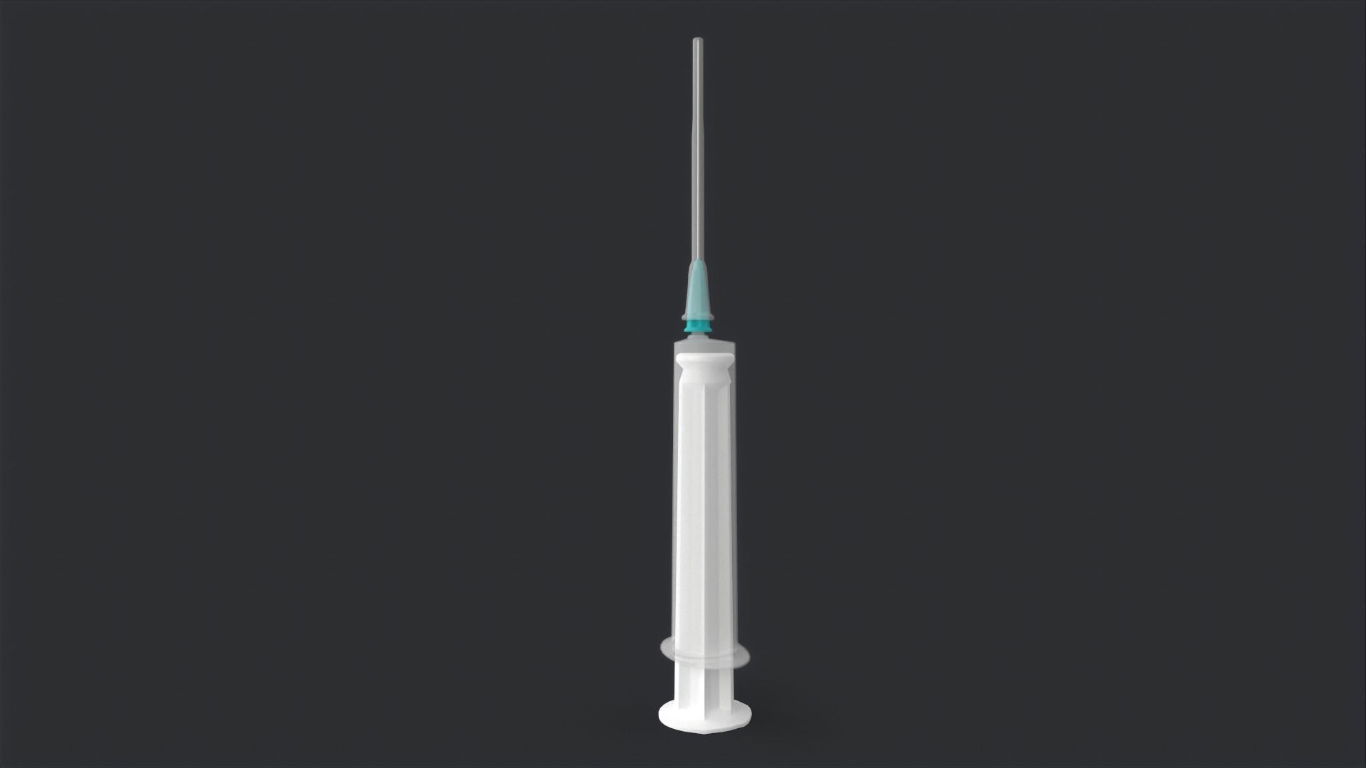 Syringe Base - Medical Instrument Low-poly 3D model_1